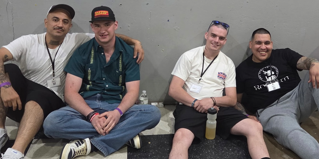 Men of Nehemiah waiting patiently for care at TMOM-Dallas hosted by the DCDS Foundation